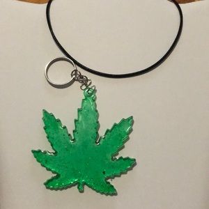 Jewelry - New green glitter “Leaf” keychain/pendant Jewelry - New green glitter “Leaf” keychain/pendant